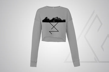 LGK Foundations cropped crew fleece - Deep Heather