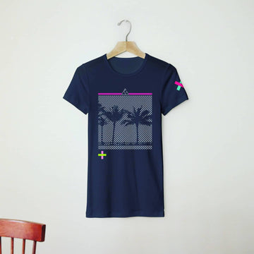 LGA Ladies Tropical Retro Black T-shirt