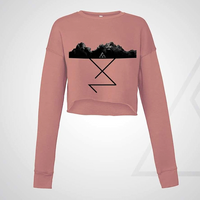 LGK Foundations Cropped crew fleece- Mauve