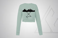 LGK Foundations cropped crew fleece - Dusty Blue