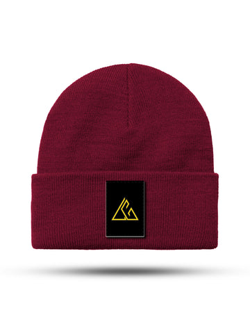 LGK Classic Badged Beanie Burgundy